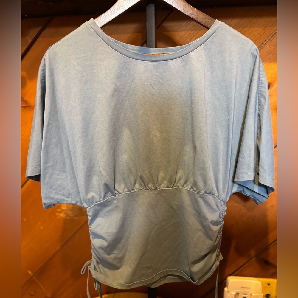 Marc New York Light Blue Short Sleeve Top
